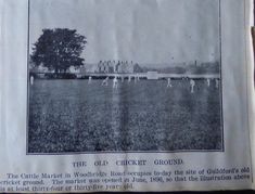 an old newspaper article about cricket in england