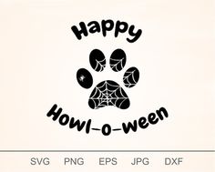 happy halloween paw - o - ween svg cut file