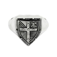 "SKU: k4550 \"Varangian Knight's Shield\" Features: Brand new sterling ring silver 925. Not plated, 100% solid silver metal! Approx weight of the product (Size 20mm)- 7.8 g.; Size of the top - 16x14 mm Processing: 1) Blackening by oxidation (More contrast black and white color) 2) Shine rhodium plated (Color looks like silver and it does not get dark in time) Availability of proprietary tag manufacturer - Yes; Manufacturing and country of origin - Ukraine; online shop - www.indigo.jewelry e-cata Symbolic Silver Sterling Signet Ring, Classic White Gold Ring With Oxidized Finish, Classic Antique Silver Signet Ring Stamped 925, Classic Silver Engraved Ring For Collectible, Silver Sterling Silver Signet Ring, Tarnish Resistant, Classic Antique Silver Engraved Sterling Silver Ring, Vintage Sterling Silver Tarnish-resistant Signet Ring, Classic Engraved Sterling Silver Ring With Oxidized Finish, Silver Sterling Silver Tarnish Resistant Signet Ring