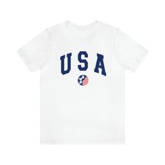 a white t - shirt with the word usa printed on it