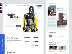 an image of a website design for a health and fitness company