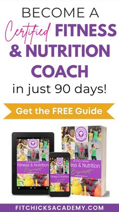 Want to know how to become a certified fitness and nutrition coach? Download this free guide and you can become a holistic health coach and even start your own online health and wellness coaching business!
 • Download the pdf guide to start your new fitness and nutrition career today!
 • Visit FitChicksAcademy.com, Programs, Fitness & Nutrition Expert Nutrition Careers, Wellness Coaching Business, Wellness Coaching, Holistic Health Coach, Health Nutrition, Fitness Instructor, Nutrition Coach, Wellness Coach, Fitness Coach