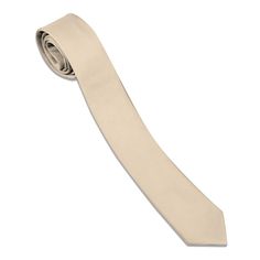 Perfect for work or other formal events, this solid beige tie in KT Beige conveys simplicity and modernism. Elegant Beige Wedding Suit And Tie Accessories, Cream Tie Men, Classic Beige Tie For Weddings, Classic Beige Ties, Classic Semi-formal Neck Ties, School Ties, Neck Gaiters, Small Bows, Kids Pillows