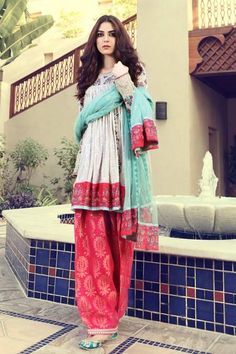 Unstitched Lawn D-1710-A Patiyala Dress, Frocks Design, Short Frock, Dresses Cotton, Desi Wear, Kids Frocks Design, Lawn Dress