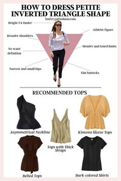 Petite Inverted Triangle, Body Type Clothes, Inverted Triangle Outfits, Be Selective, Triangle Dress