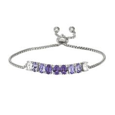 "Sparkling with Swarovski crystals, this adjustable bracelet from Sterling 'N' Ice is sure to be the perfect finishing touch to your look. Sparkling with Swarovski crystals, this adjustable bracelet from Sterling 'N' Ice is sure to be the perfect finishing touch to your look. Length: 6"" - 9"" adjusable Metal: sterling silver Plating: rhodium Finish: polished Packaging: boxed Nickel freeSTONE DETAILS Made with Swarovski crystals Stone size: 4mm Setting: prong Shape: oval Image(s) may be enlarged Formal Cubic Zirconia Crystal Bracelet With Adjustable Chain, Formal Adjustable Tennis Bracelet, Adjustable Tennis Bracelet For Anniversary, Adjustable Cubic Zirconia Bracelet Jewelry, Adjustable Cubic Zirconia Jewelry, Adjustable Jewelry With Sparkling Cubic Zirconia Stones, Adjustable Cubic Zirconia Jewelry With Sparkling Stones, Formal Silver Resizable Jewelry, Elegant Bracelets With Handset Stones