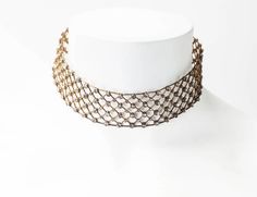 Colar de colar perfurado Edwardian à venda na 1stDibs Bezel Setting, Choker, Choker Necklace, Collar, For Sale, Silver