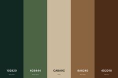 the color palette is brown and green