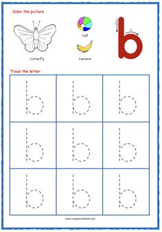 the letter b worksheet for children to learn how to write and draw letters