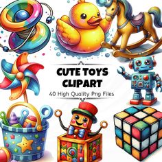 cute toys clipart 40 high quality png files for scrapbooking and design