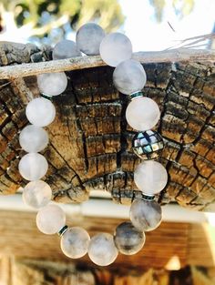 Grey quartz beaded bracelet, Abalone mosaic round shell bead bracelet, gemstone bracelet, bracelet f Sunstone Bracelet, Grey Quartz, Druzy Bracelet, Swarovski Crystal Hearts, Rose Bracelet, Inspirational Bracelets, Swarovski Crystal Bracelet, Natural Stone Bracelets, Mala Bracelet