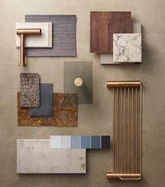 an assortment of different types of tile and wood