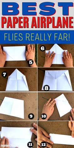 how to make an easy paper airplane that flies really far with instructions for making it