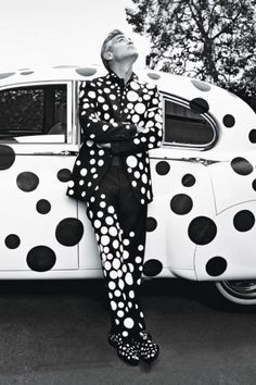 George Clooney by Yayoi Kusama for W Magazine ♛   ♛~✿Ophelia Ryan ✿~♛ Dots Fashion, High Fashion Photography, Polka Dots Fashion, W Magazine, Glamour Photography, George Clooney, Fashion Photography Editorial