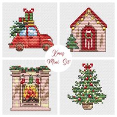 Snowman Cross Stitch Pattern, Red Cross Stitch, Cross Stitch Christmas, Christmas Elements, Winter Cross Stitch, Cat Cross Stitch Pattern, Stitch Gift