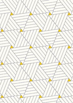 an abstract pattern with yellow triangles