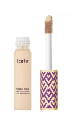 Tarte shape tape contour concealer double duty .33FL.OZ/10ML Fair Neutral 12N - fair skin with yellow and pink undertones NEW IN BOX Benefits Full coverage formula for 16 hrs of flawless wear. Smooths & brightens to make eyes appear lifted. Crease-proof formula won't cake or settle. Tape technology helps smooth & blur appearance of fine lines & wrinkles. Applies easily with jumbo speed smoother. Not ready to commit? Shop travel-size. 16-hour wear. 12-hour crease-proof. Waterproof. Non-comedogeni Tarte Sculpt Tape Contour, Tarte Creaseless Concealer, Tart Concealer, Concealer Tarte, Tarte Concealer, Corrective Makeup, Butter Brands, Tarte Shape Tape Concealer, Tarte Shape Tape