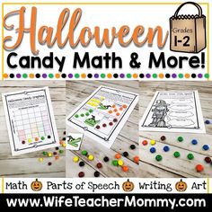 halloween candy math and more activity pack for kids to practice their writing skills with the help of