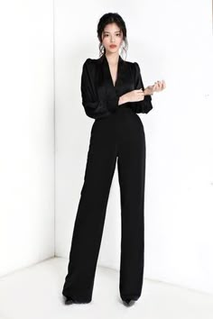 Black Formal Outfits Women, Korean Outfit Ideas, Mode Ulzzang, Outfits Formal, Business Casual Outfit, Business Outfits Women, Woman Suit Fashion, Korean Fashion Dress