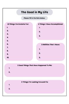 By practicing gratitude, patients can enhance their mood, reduce stress and anxiety, and improve their overall emotional resilience. Gratitude worksheets provide a structured and guided approach for patients to reflect on what they are thankful for, promoting self-reflection and self-awareness. Additionally, these worksheets help patients develop a habit of gratitude, which can lead to long-term improvements in mental health and a greater sense of overall happiness and contentment. Downloadable Occupational Therapy Worksheets, Gratitude Worksheet, Health Worksheets, Group Therapy Activities, Coping Skills Activities, Counseling Worksheets, Mental Health Activities, Recreation Therapy, Practicing Gratitude