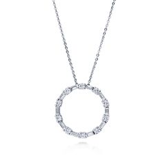 This open circle pendant necklace embodies an eternity of beauty in a simple, sparkling ring. Made of rhodium plated fine 925 sterling silver. Set… Pendant Sets, Disney 100, Cz Rings Engagement, Circle Pendant Necklace, Cz Necklace, Necklace Chain Lengths, Cz Pendant, Circle Necklace, Circle Pendant