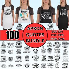 apron quotes bundle for svg and dxf