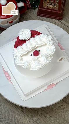 there is a cake that looks like santa claus