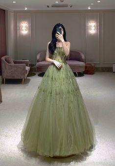 Green Dress Formal, Olive Green Dresses, Green Dresses, Green Prom Dress, Indian Fashion Dresses