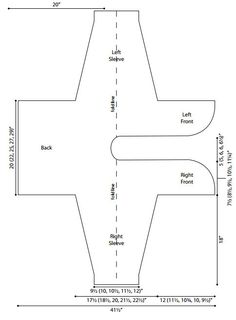 a diagram showing the height and width of an object, with measurements for each piece