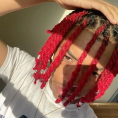 #dreadlocks #locs #locstyles #redlocs Burgundy Locs, Locs Color, Loc Colors, Red Locs, Ig Pfp