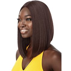 Outre Synthetic Lace Part Daily Wig - MALIA, Hand Tied Deep Lace Part, High Tex - heat resistant fiber, ebonyline.com A Line Bobs, Style Wig, Bright Blonde, Bob Styles, Hair Lace, Synthetic Lace Front Wigs, Wig Cap, Bob Cut, Bob Wigs