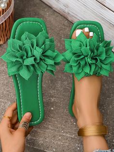 SkuCY-!165964MaterialPolyester , PU FeatureOpen Toe , Flower Shape , Split-joint OccasionCasual , Beach , Urban SeasonsSpring , Summer , Autumn TypeFlat Shoes , Slippers Heels HeightFlat (≤1cm) ColorRED,GREEN,BLACK,BEIGE,KHAKI,FUCHSIASize35,36,37,38,39,40,41,42,43 Please consult the size chart we provide for this item's measurements to help you decide which size to buy.Please note: There may be 1-3cm differ due to manual measurement.CMINCHFoot Length3522.536233723.538243924.540254125.54226.54326.7 Lotus Design, Open Toe Shoes, Big Flowers, Slides Shoes, Womens Sandals Flat, Womens Clothing Sizes, Jewelry Patterns, Design Floral, Flower Shape