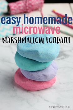 easy homemade micro wave marshmallow fondant