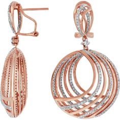 Radiant 14K Rose Gold Diamond Earrings - 1.55 Carat Total Diamond Weight Elegant Diamond Earrings With Pave Setting For Evening, Elegant Evening Diamond Earrings With Pave Setting, Elegant Pave Setting Diamond Earrings For Formal Occasions, Elegant Formal Diamond Earrings With Pave Setting, Elegant Pave Setting Bridal Earrings For Formal Occasions, Rose Gold Round Cut Diamond Earrings For Formal Occasions, Rose Gold Round Cut Diamond Earrings For Formal, Elegant Oval Earrings With Pave Setting, Luxury Rose Gold Diamond Earrings With Halo Design