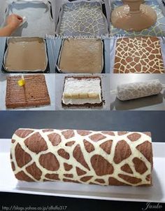 how to make a giraffe print cake