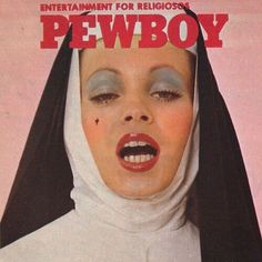 a magazine cover with a woman wearing nun makeup