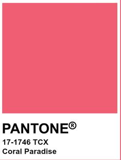 the pantone color is shown in pink