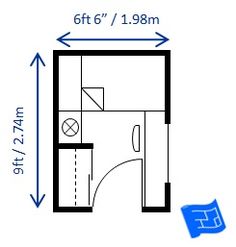 the floor plan for a small bedroom