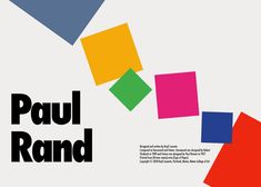 an advertisement for paul rand's new book, the art of graphic design