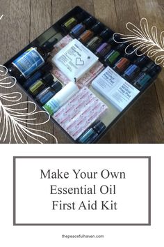 Diy First Aid Kit, Homemade Essential Oils, Diy Essential Oil Recipes, Making Essential Oils, Medical Kit, Doterra Oils, Diy Essential Oils, Healing Herbs