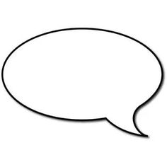 an empty speech bubble on a white background