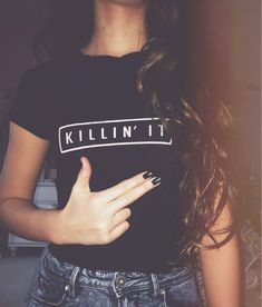 I'm doing this for the thrill of it, killin' it..lets go down to the tennis court, and talk it up like yeah Killin It Shirt, Hipster Tops, Bridget Bardot, Moda Paris, Dress Sweater, Tumblr Outfits, Killin It, Cotton Blouse, Look At You