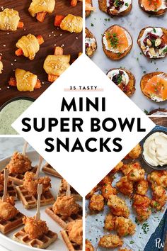 mini super bowl snacks are the perfect appetizer for your next party or brunch