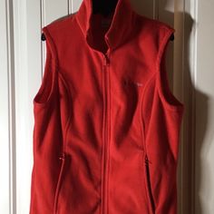 Nwot Red Vest Casual Fleece Vest For Winter, Casual Winter Fleece Vest, Red Winter Tops For Outdoor, Red Fleece Jacket For Outdoor Activities In Fall, Red Fleece Outerwear For Outdoor Activities, Red Fleece Jacket For Fall Outdoor Activities, Red Fleece Jacket For Fall, Red Sleeveless Fall Outerwear, Red Sleeveless Outerwear For Fall