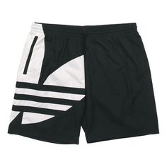 Adidas originals Big Trefoil Track Shorts 'Black' FM9900 (Men's/Gift to Boyfriend) Adidas Three Stripes Shorts For Streetwear, Adidas Three Stripes Streetwear Shorts, Streetwear Bottoms With Three Stripes, Adidas Logo Athleisure Shorts For Streetwear, Summer Streetwear Shorts With Three Stripes Branding, Casual Adidas Shorts With Logo, Adidas Logo Shorts For Summer Streetwear, Black Adidas Logo Shorts For Summer, Black Adidas Logo Summer Shorts