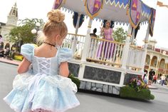 This cute little number is THE perfect princess dress to wear to Disney. She'll get all of those iconic castle photos that every Mom wants of her princess, all while staying cool but looking cute! It's a win/win for sure. This full little fluff of a dress features the most beautiful lace details with some sparkle thrown in there for good measure. The flower details on the chest add a feminine touch. The built in pettiskirt will have her looking like the doll she is, glass slippers optional. Currently available in sizes 2/4 and 6/8. Back is adjustable for flexibility. Be sure to add on the Cinderella Accessory Kit for the perfect finishing touch to this look - satin gloves, a tiara and choker she can KEEP to enjoy whenever she'd like. Measurements: Size 2/4: Across the chest - 10 inches (ve Rent Costumes, Cinderella Dress, Cinderella Dresses, Fairy Godmother, Glass Slipper, Godmother, 8 Days, Princess Dress, Lace Detail