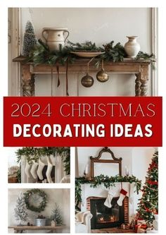 Neutral Decorating, French Country Christmas, Preppy Decor, Christmas Mantle Decor, Country Christmas Decorations, Christmas Mantel Decorations