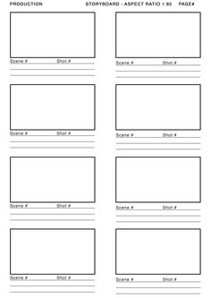 the storyboard worksheet is shown in black and white