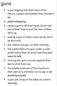 an image of the rules for guning and how to use them in order to get started