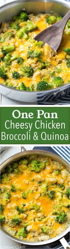 one pan cheesy chicken broccoli and quiche is the perfect meal